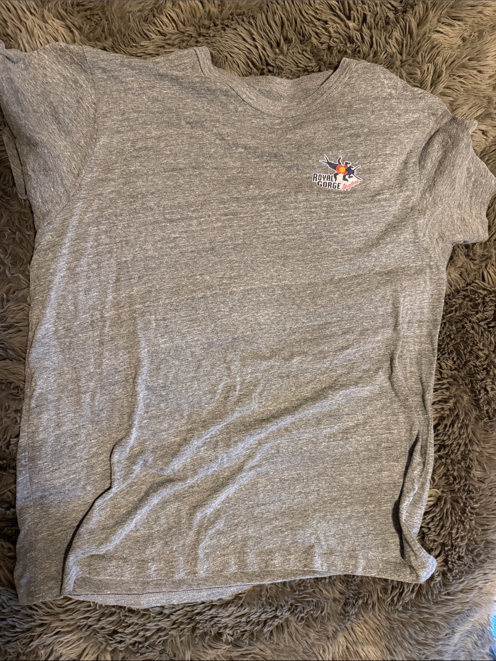 League Heather Gray Short Sleeve Tee with Small Chest Logo